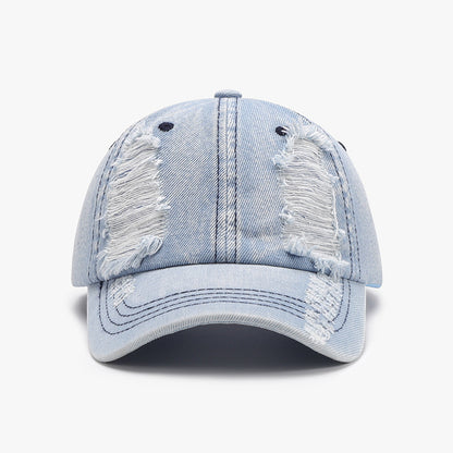 Distressed Cotton Baseball Cap