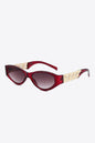 Chain Detail Temple Cat Eye Sunglasses